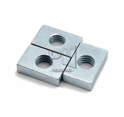 China Thin Carbon Steel Countersunk Nut Heavy Industry Square Nut M3 M4 M5 M6 M8 Rectangular Aluminum Profile Slider Block Nuts GB39 Accessory for sale