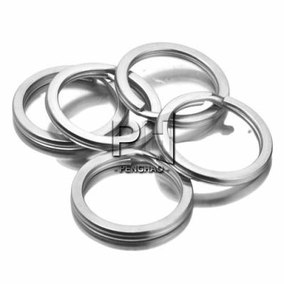 China Ring Stainless Steel Key Chain Split Key Ring Flat Key Holder Split Rings Accessories For DIY Jewelry Making for sale