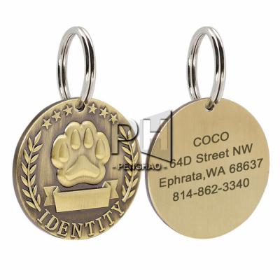 China Personalized Custom Engraved Dog ID Tags Stainless Steel Dogs Name Tags Personalized Anti-lost Accessories Nameplate Free Engraving for sale