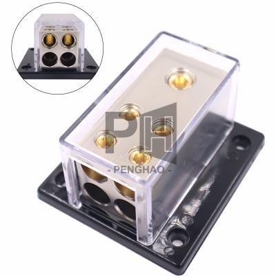 China Universal car audio amplifier modification one to ground wire box distribution box hub split line four one four for sale