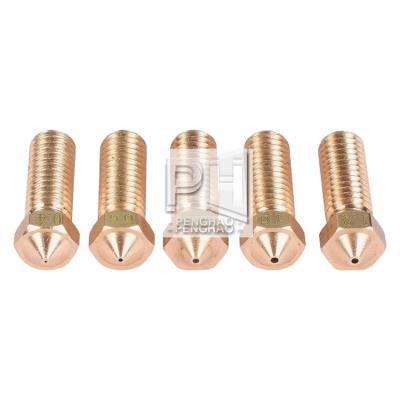 China 3D Printer 3D Printer Brass Volcano Nozzle M6 Extruder Nozzle 0.4/0.6/0.8/1.0/1.2mm For 1.75/3mm Filament For 3D Printer Parts for sale