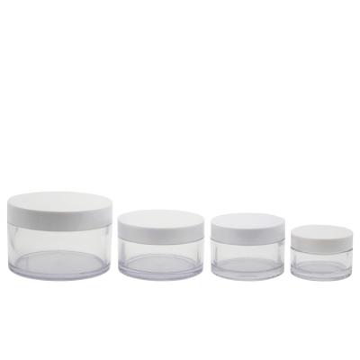 China Eye Cream in 30g 50g 100g 200g Round Clear PET Plastic Cosmetic Cream Jar for Face Eyes Hair Cream for sale