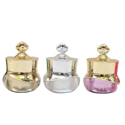 China High End Empty Cosmetic Containers 5g Crown Acrylic Plastic Cream Jar For Face Cream for sale