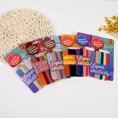 China candy color base headbands card-mounted color seamless headbands with thin bands and elastic hair bands 8412 for sale