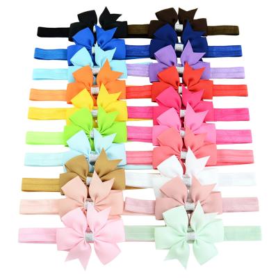 China 20 Color Cute Children's Christmas Headdress Baby Silver Dovetail Edge Bow Hair Band Baby Headband for sale