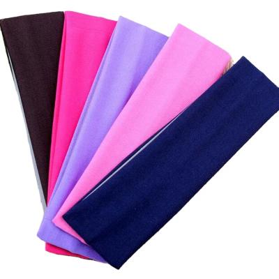 China Monochromatic Sports Silk Elastic Antiperspirant Headband Cloth Milk Hair Towel Bundle Hair Towel Yoga Hair Band for sale