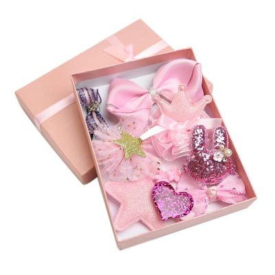 China 10 Pcs/Girls Hair Accessories Cute Princess Headdress Baby Hairpin Children Hair Accessories Ring Birthday Gift Costume Gift Box Hair Accessories for sale