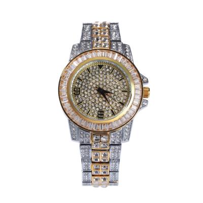 China New Stylish Luxury Diamond Encrusted Men's Watch Popular Hip Hop Logo Casual Large Dial Watch Hip Hop Logo Day/Date for sale