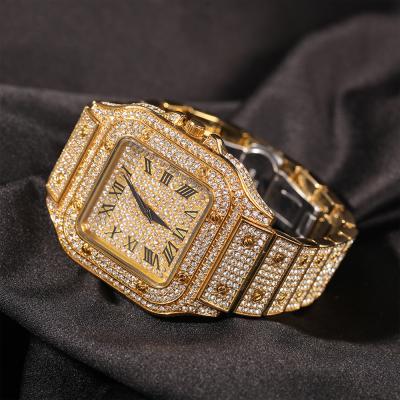 China Diamond Iced Out Watches Men Waterproof High Quality Full Wrist Jewelry Quartz Luxury Watch For Men Jewelry for sale