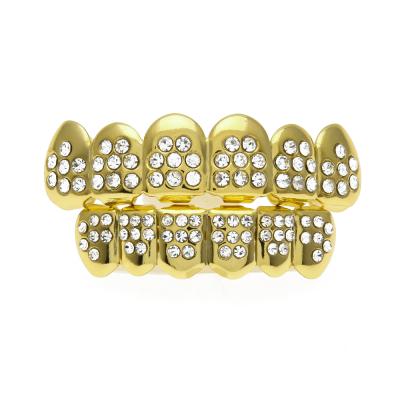 China Jewelry Fashionable Hot Style Hip Hop Gilt Shining Star Style 6 Prong 8 Prong Grillzs Bling Diamond Brace With Diamond Hip Hops for sale