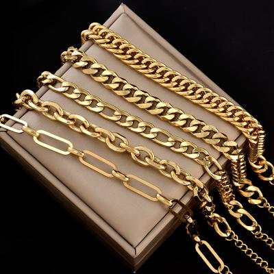 China Simple plated titanium steel chain women accessories Hiphop wholesale gold ankle chain temperament personality personality anklet for sale