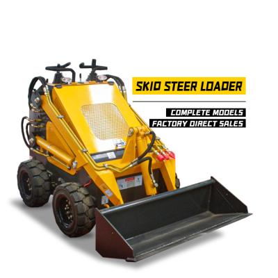 中国 Chinese Hotels Mini Shovel Load Crawler Track Skid Beef Loader Flail Mower With Double Bucket Gear Hydraulic Pump Garden Trucki 販売のため