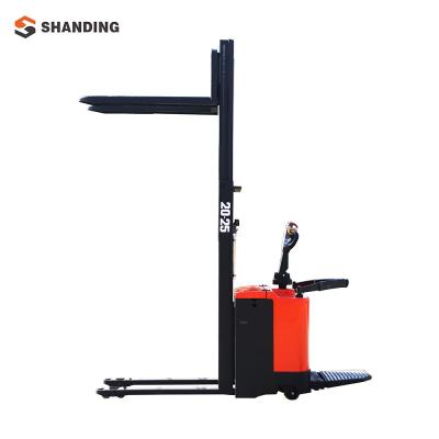 China Hotels Shanding Economic Lifting Height 3m Loading 1.5ton Walkie Stacker Electric Pallet Stacker zu verkaufen