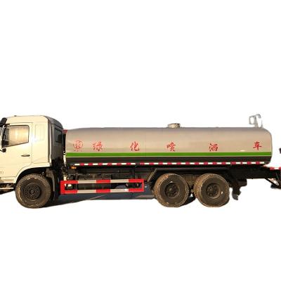 China Farms Dongfeng rear eight-wheel water tanker 20 cubic water tanker greening water tanker for sale