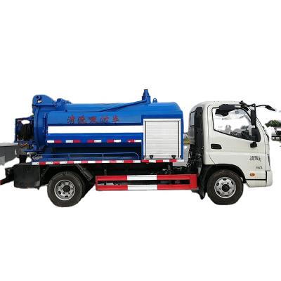 China Foton Guoliu Sewer Suction 5 Cubic Meter Sewage Suction Truck Sewer Line Dredge Truck for sale