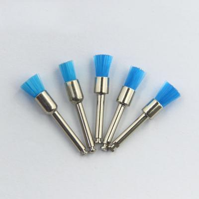 China Dental Polishing Prophy Brush Nylon White Flat Head Soft Colorful Latch Style for sale