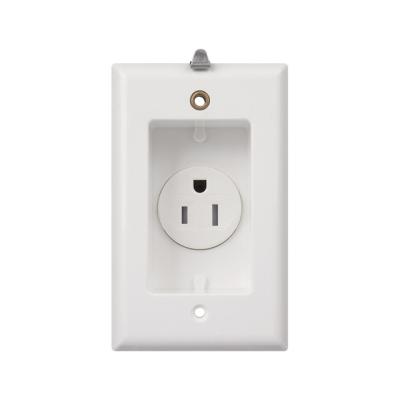 China Factory Wholesale 1 Strip Power Outlet Residential / Multipurpose PC Wall Recessed Single Receptacle for sale