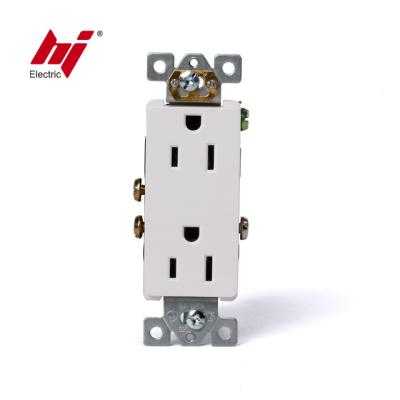 China Residential 15A High Quality Self / General Purpose Grounding Double Wall Outlet for sale