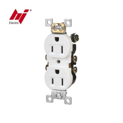 China High Quality Residential / General Purpose Residential Grade Duplex Wall Outlet Self Grounding for sale