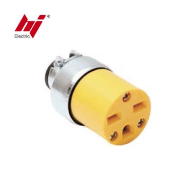 China Power Standard Listed 3 Pin 6-15R Straight Blade Female Connector for sale