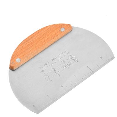 China Durable Universal Pastry Tool Accessories Stainless Steel Kitchen Scraper Knife Dough Spatula for sale