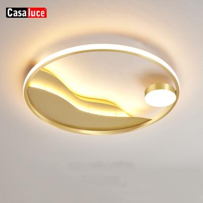 China Modern Hot Unique Art Selling Fashion Modern Warm White Home Quality Living Room Decoration Round Iron Led Ceiling Light for sale