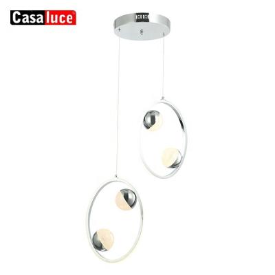 China Dining Room 66W Modern Style Ring Fancy LED Chandelier Decorative Lighting Aluminum Pendant Light for sale