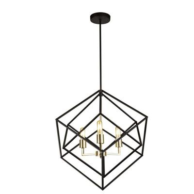 China Residential Modern Hanging Post Pendant Lamp Restaurant Iron Geometric Pendant Light for sale