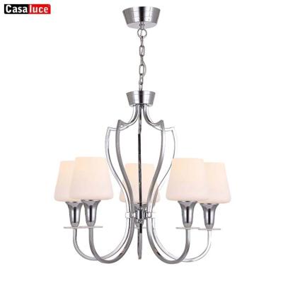 China Hotel China Manufacturer Modern Chandelier Shadelamp Iron Glass Chandelier for sale