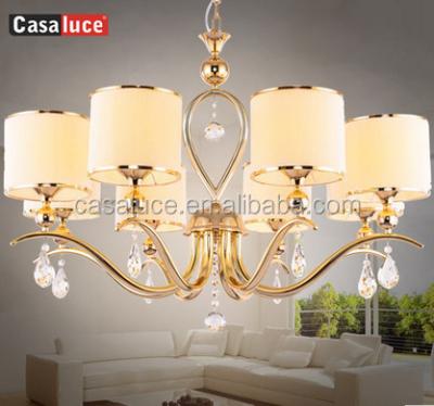 China Residential Antique Glass Lampshade Pendant Light k9 Crystal Chandelier for sale