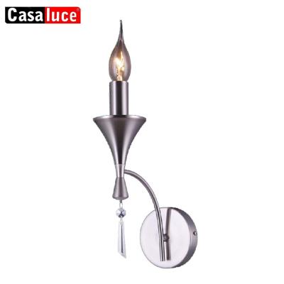 China Wholesale American Style Home Decor Candle Bar Hanging Crystal Modern Wall Lamp for sale