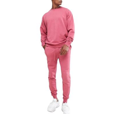 China Wholesale Fashionable Custom Made Pink French Clothing QUICK DRY Sweatsuit Fitness Tracksuits Set For Men 2021 for sale