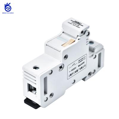 China DC Solar Power System Din Rail Fuse Holder For 14*51mm Cylindrical PV Fuse Link for sale