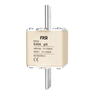 China NH3 HRC Copper Fuse 630A Size 03 for sale