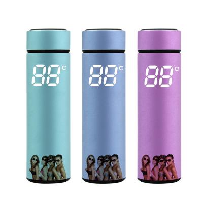 China New Product 17OZ/500ml PORTABLE Stainless Steel Vacuum Insulated Thermos With LED Lid for sale