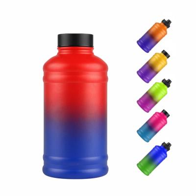 China Sustainable Sport Water Bottle Stainless Steel Bottle 2.2 Liter Double Layer Water Bottle for sale