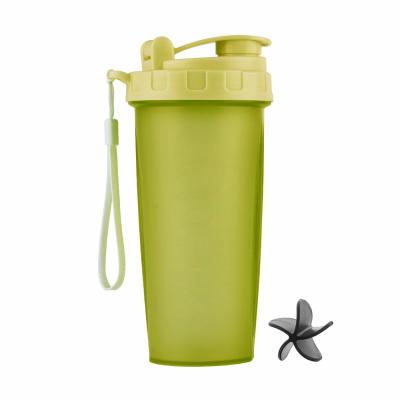 China Sustainable Plastic Water Bottle BPA Free Gym Shaker Bottle With Mixing Balls For Protein Powder Drinking for sale