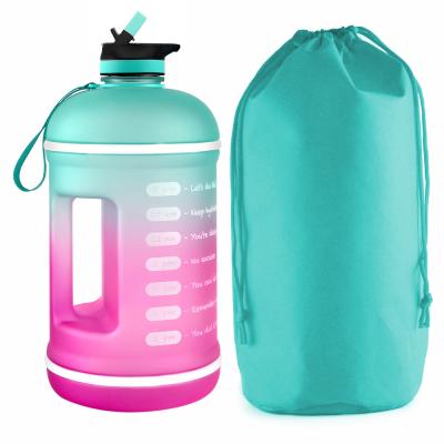 China Viable Free Products Sample Bottle Makers Plastic Water Bottle With Time Gym Jug With Cubes for sale