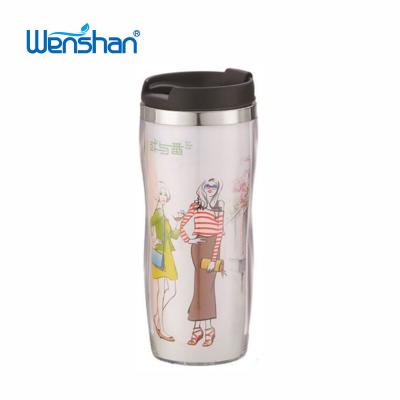 China 450ml Sustainable Double Wall Promotional Mug With Removable Bottom Insert Travel Paper Cups for sale