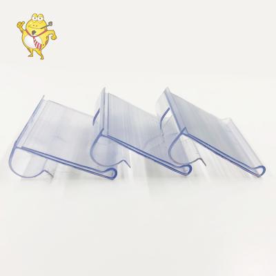 China Display Clear Shelf Shelf Plastic Label Holder For Supermarket Shelves Hook Price Tag Holder for sale