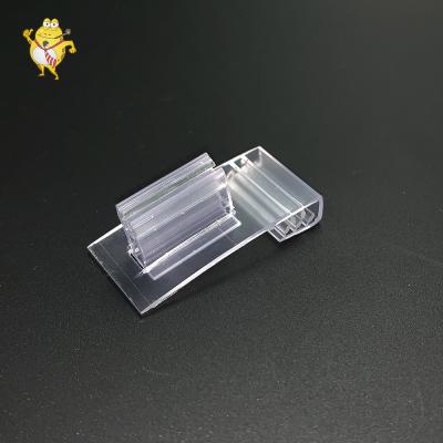 China Supermaerket Transparent Super Display PVC Handle Sign Holder Two In One Data Strip for sale