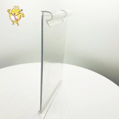 China Supermaerket show PVC transparent hooks removable label holder for supermarket for sale