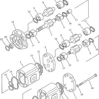 China Commercial buildings ON SALE! Gear Donkeys Y 23A-60-11301 Hydraulic Gear Pump For Komatsu GD510R-1 for sale