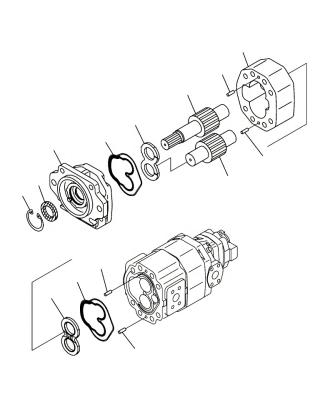 China Commercial Buildings OEM! 705-95-07091 705-95-07090Hydraulic gear pump for KOMATSU HM350-2 for sale