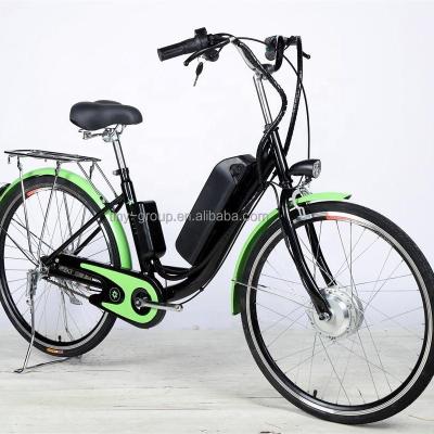 China Hot Selling Aluminum Alloy 24 Inch Woman 2 Seats Bicycle Electric Lady E Bike Lithium Battery Electric Bicycle/Electric Moped for sale