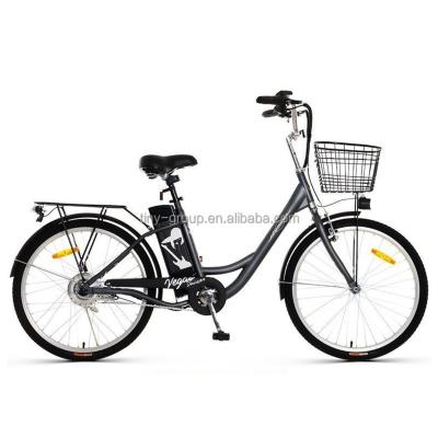 China Hot Selling Aluminum Alloy 24 Inch Woman 2 Seats Bicycle Electric Lady E Bike Lithium Battery Electric Bicycle/Electric Moped for sale