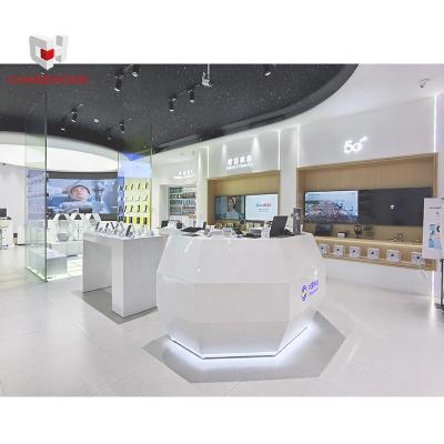 China Cell Phone Electronic Store Ideas Display Cell Phone Shop Furniture Phone Product Orderly Customized Interior Design for sale