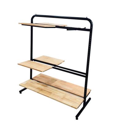 China Use for changhong new design apparel shop displays clothing store floor-standing rack apparel display rack for display T-shite jeans for sale