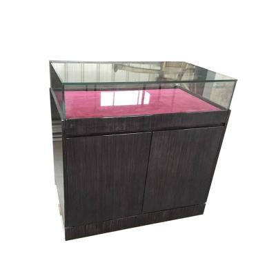 China Fashion Changhong Customized Glass Counter Cabinet With Drawers And Double Opening For Clothing Jewelry Accessories Display for sale