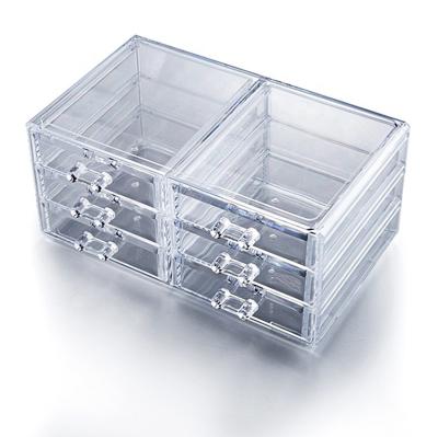 China Durable clear changhong boutique with lid acrylic multi-layer stackable cosmetic organizer drawers for bedroom retail store for sale